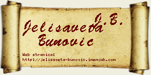 Jelisaveta Bunović vizit kartica